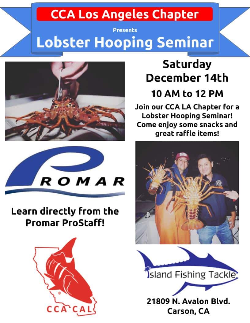 LA Chapter To Hold Lobster Seminar At Island Tackle