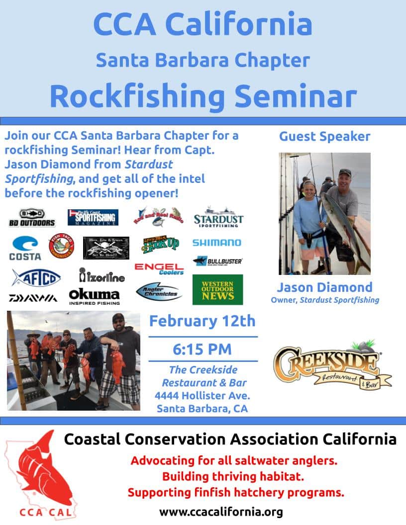 Santa Barbara Chapter Hosting Rock Fishing Seminar On Feb. 12th!